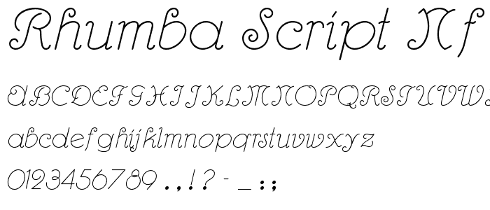 Rhumba Script NF font